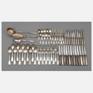 Großes Silberbesteck ”Augsburger Faden”