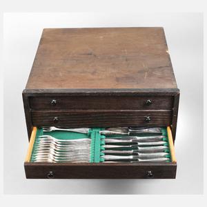 Wellner großer Besteckkasten Jugendstil