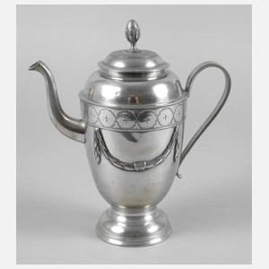 Zinn-Kaffeekanne Empiredekor