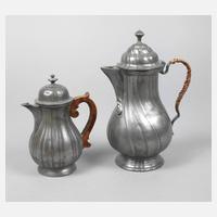 Zwei Biedermeierkannen Zinn111