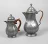 Zwei Biedermeierkannen Zinn