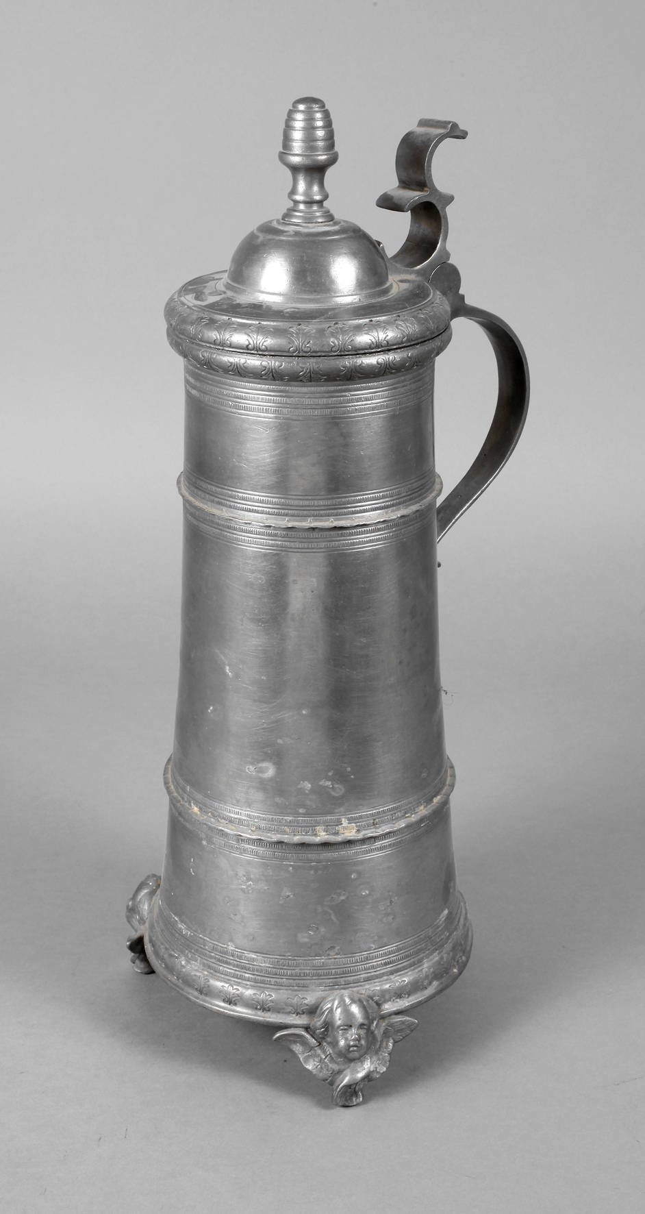 Große Schleifkanne Zinn