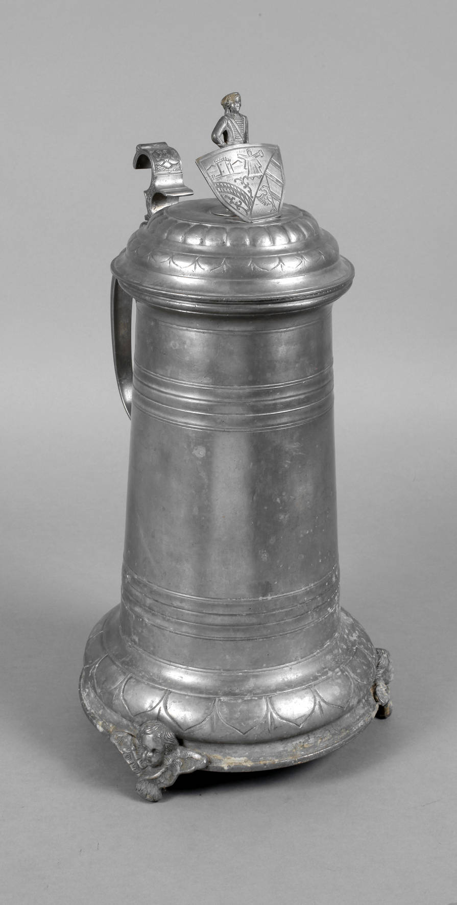 Große Schleifkanne Zinn