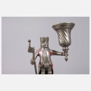 Paar Zinn-Bergmannsleuchter