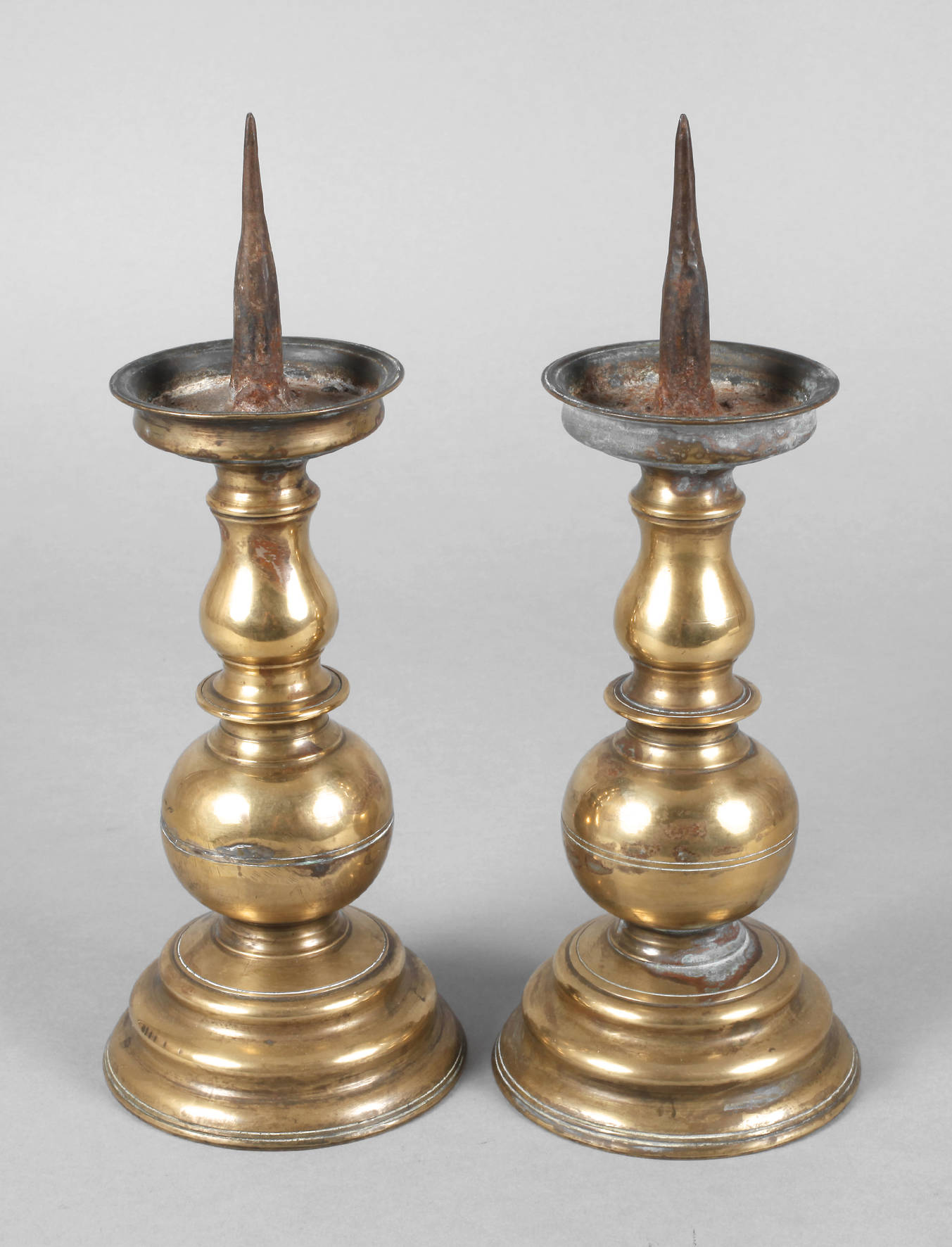 Paar barocke Messingleuchter