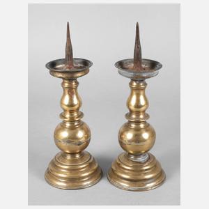 Paar barocke Messingleuchter