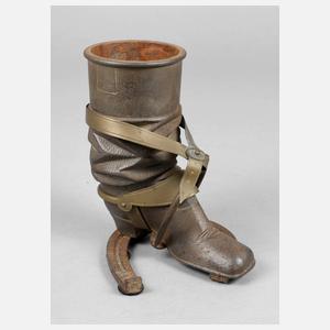 Eisenstiefel auf Hufeisen