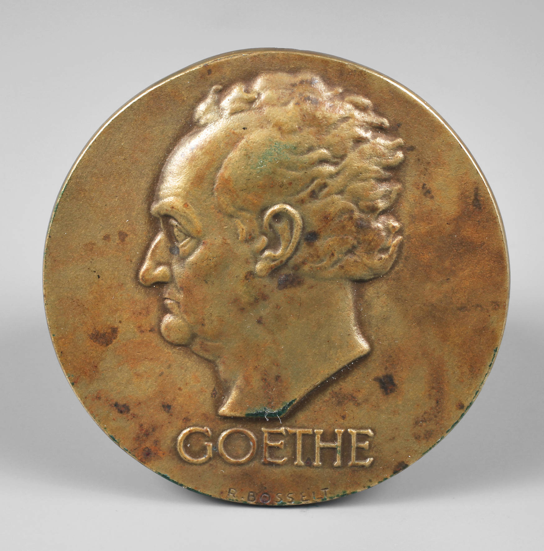 Bronzeplakette Goethe
