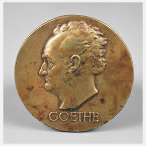 Bronzeplakette Goethe