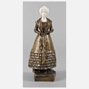 Chryselephantin Krinolinendame