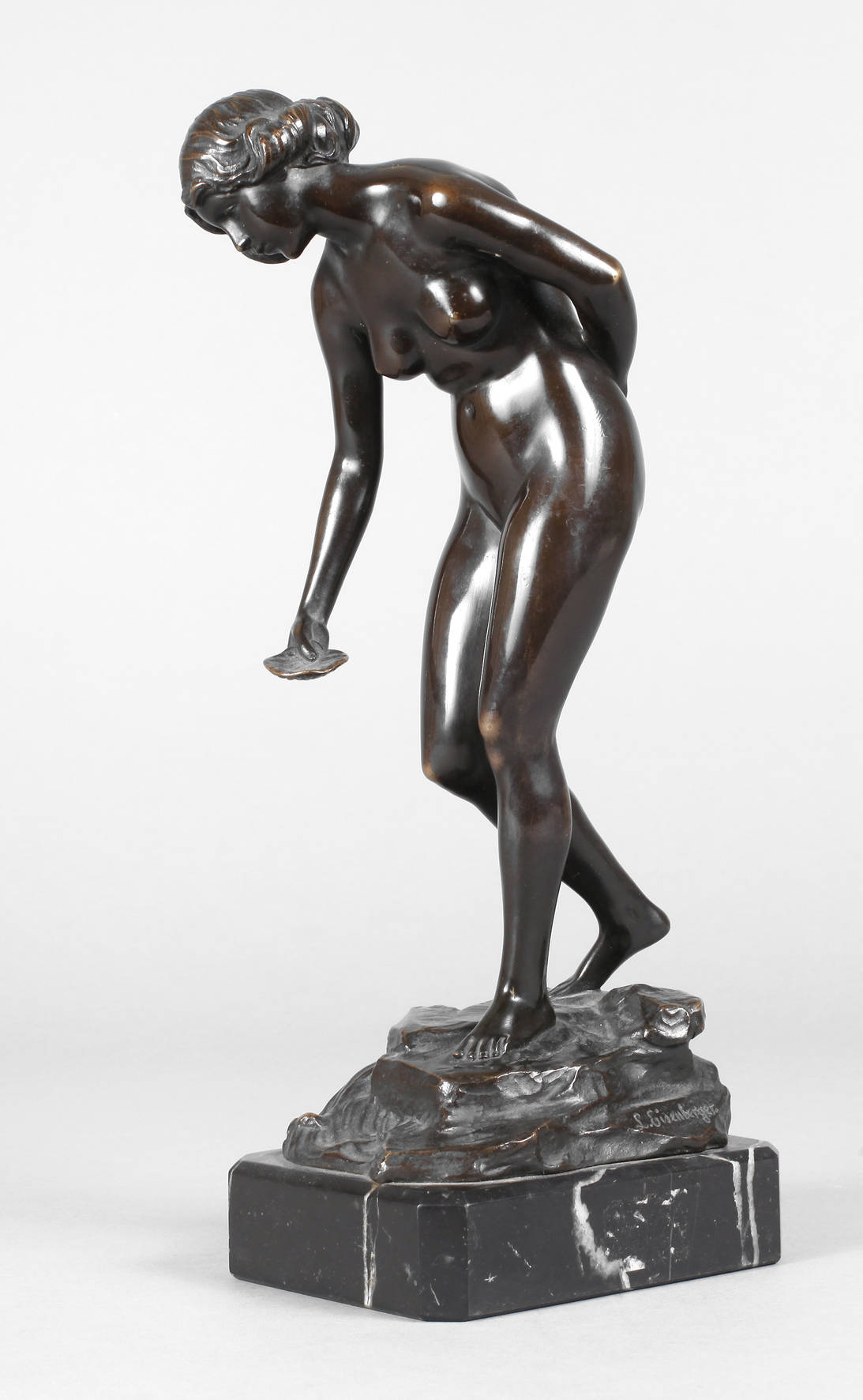 Ludwig Eisenberger, weiblicher Akt mit Muschelschale