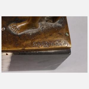 Otto Schmidt-Hofer, weiblicher Akt mit Gerte