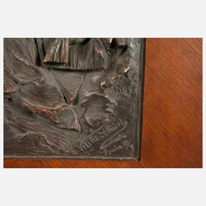 Vilim Amort, übergroßes Wandrelief Jugendstil