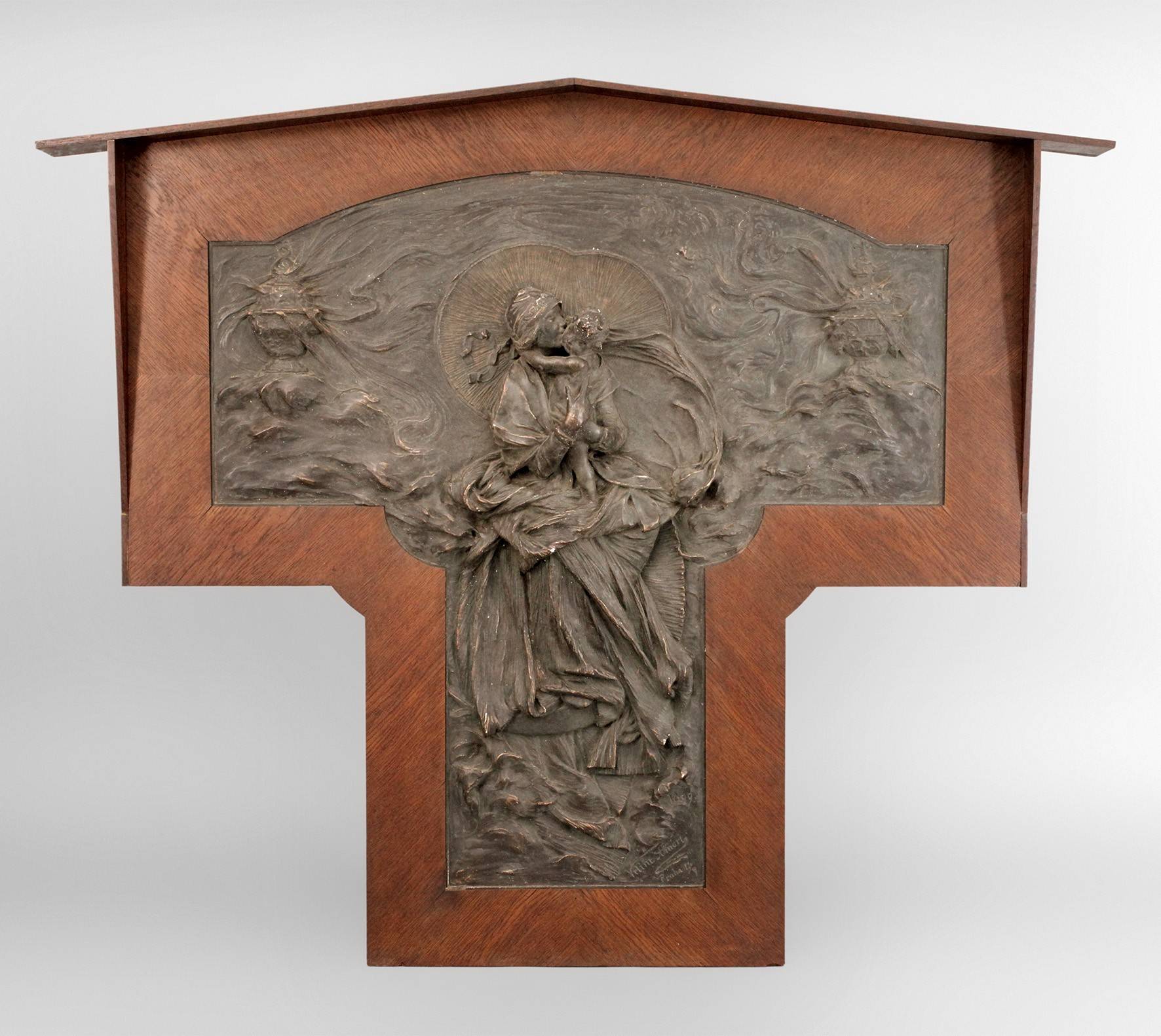 Vilim Amort, übergroßes Wandrelief Jugendstil