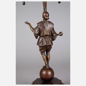 Figürliche Bronzelampe Art déco