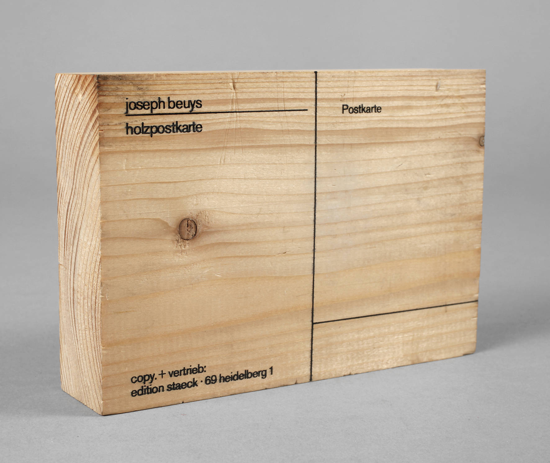 Joseph Beuys, ”Holzpostkarte”