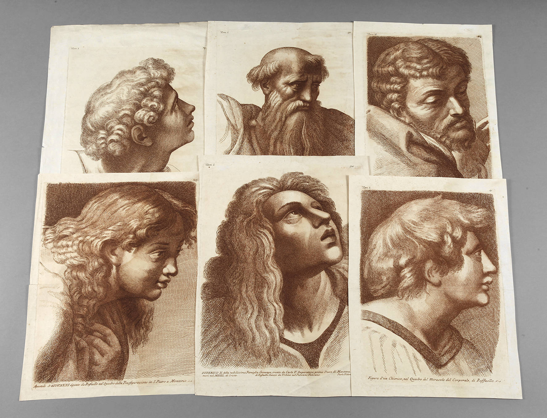 Paolo Fidanza, 6 Kupferstiche nach Raffael