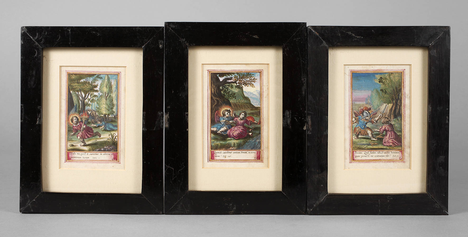 Boetius Adams Bolswert, attr., drei religiöse Illustrationen