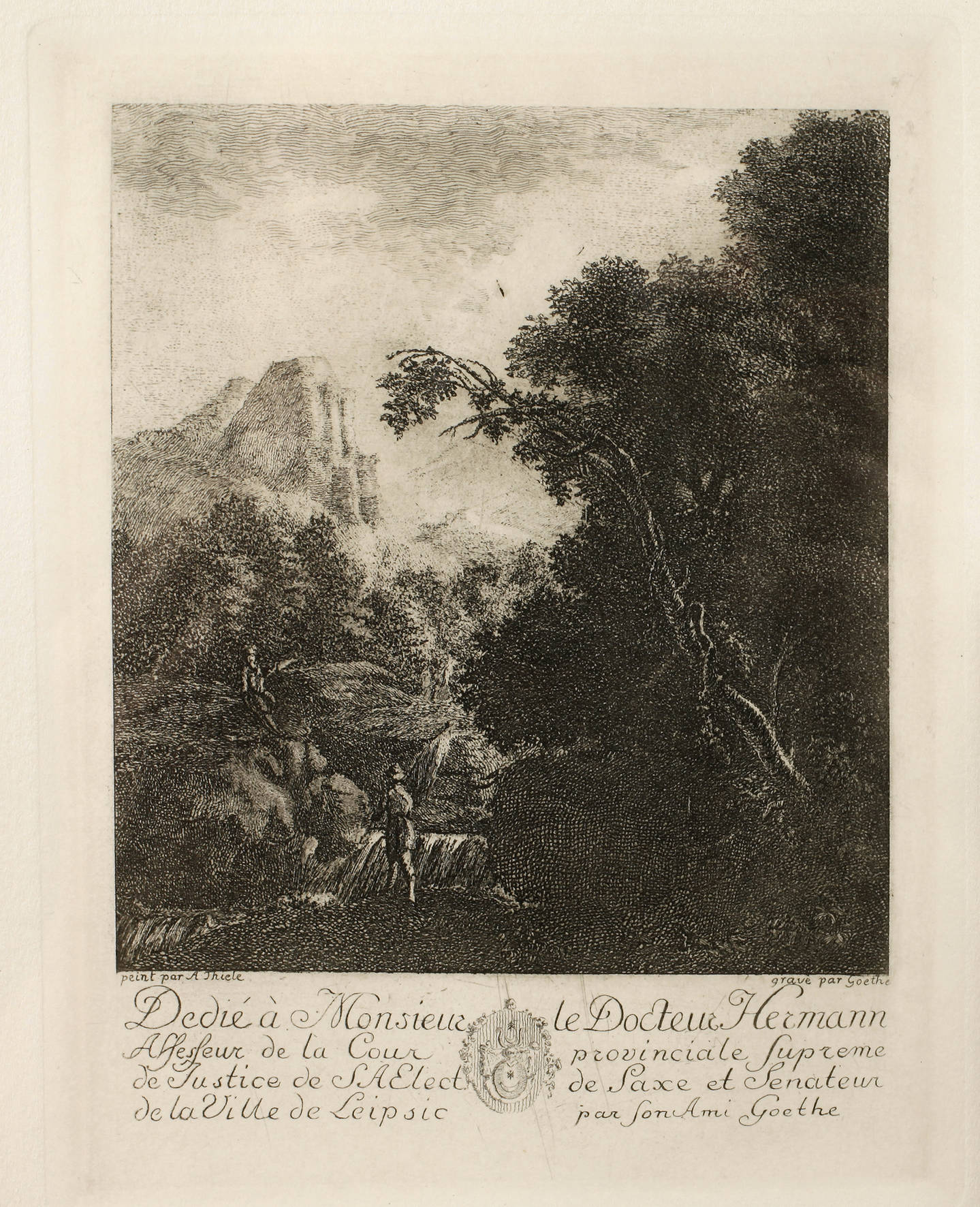 Johann Wolfgang von Goethe, Landschaft mit Wasserfall