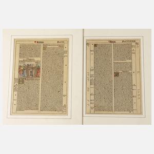 Zwei Buchseiten, Frühdrucke um 1520