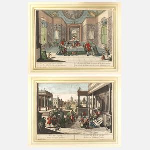 Georg Balthasar Probst, zwei Guckkastenbilder