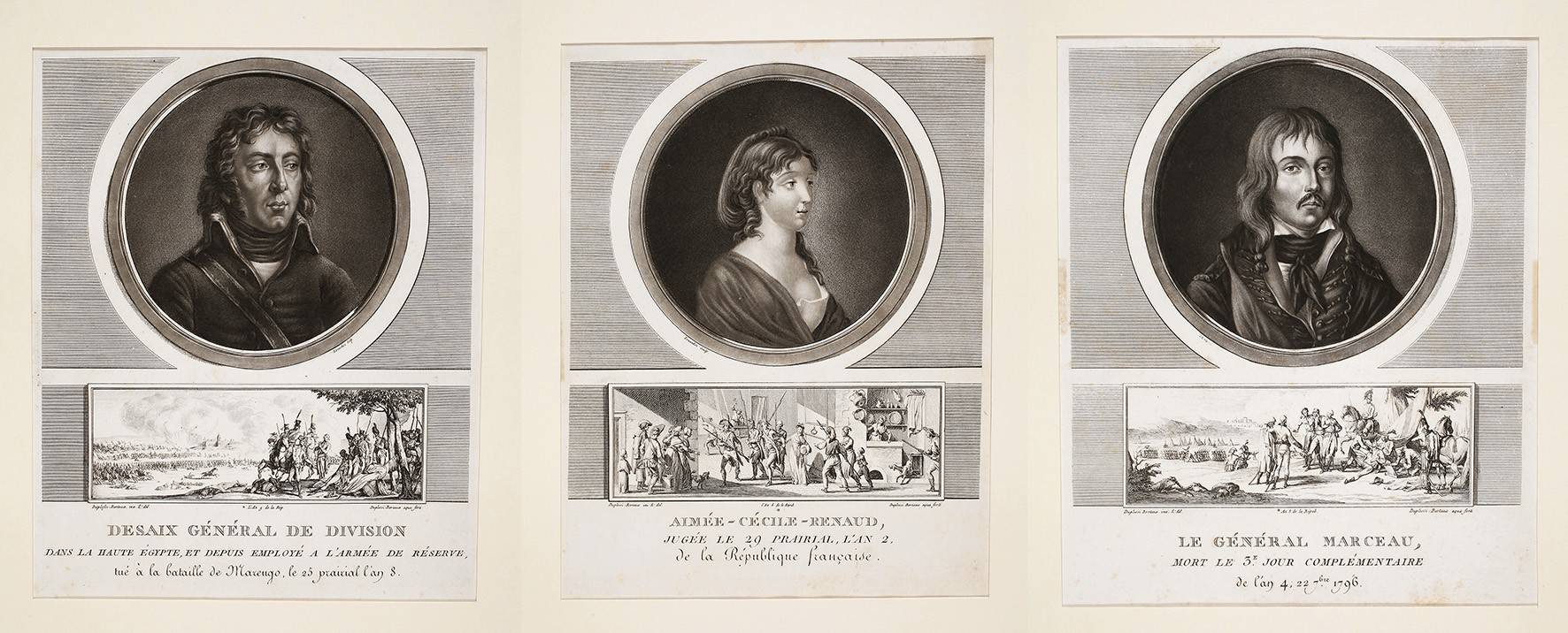 Drei Portraits aus der französischen Revolution