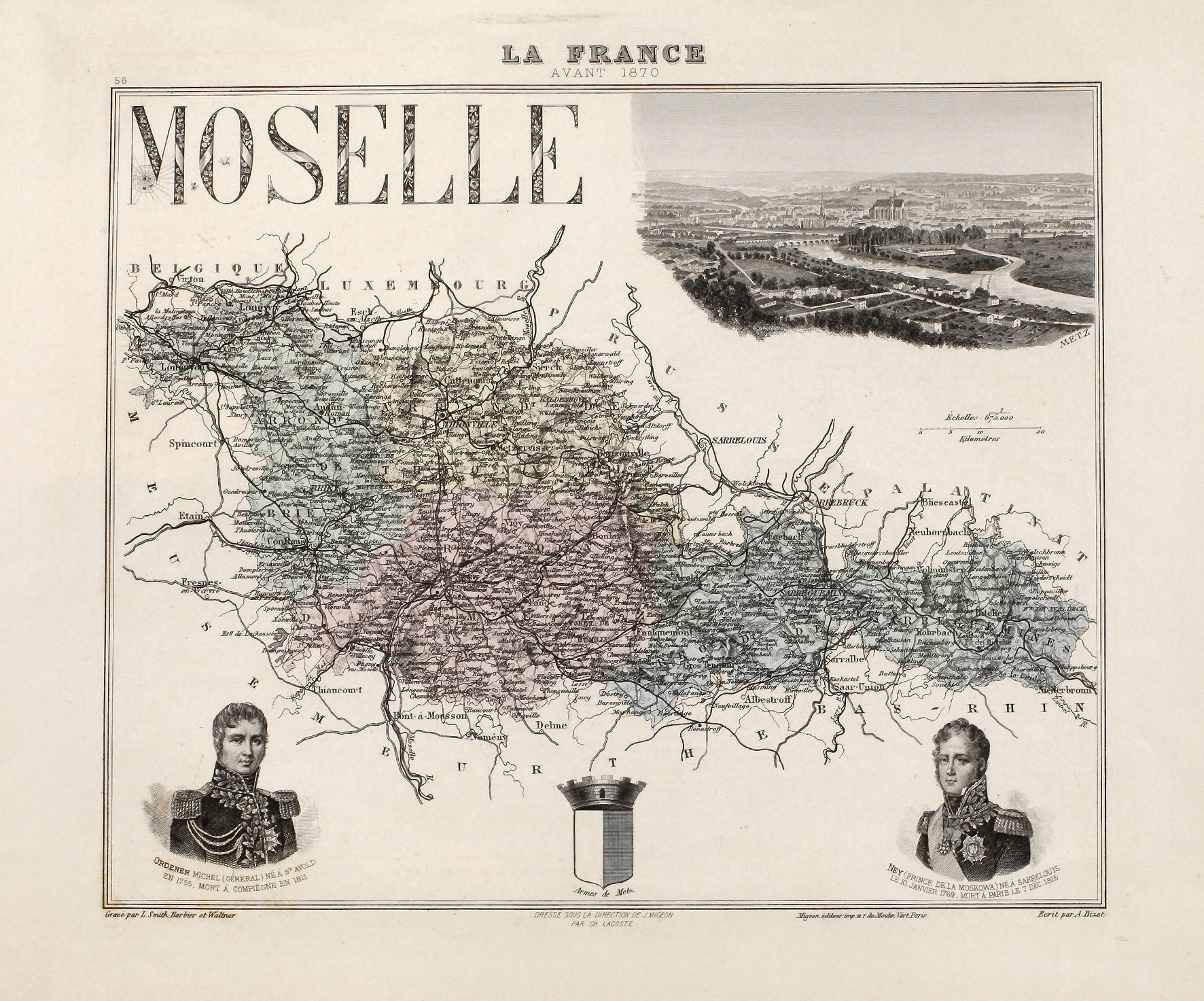 Karte Moselle 1870