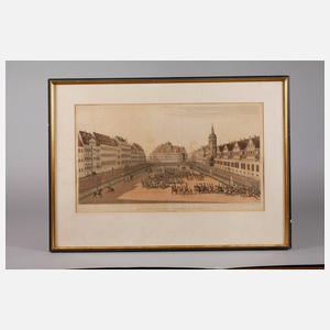 Einmarsch der napoleonischen Truppen nach Leipzig