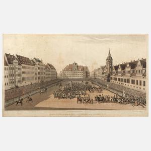 Einmarsch der napoleonischen Truppen nach Leipzig