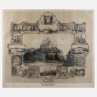 Souvenirblatt, Schloss Frauenberg in Böhmen111