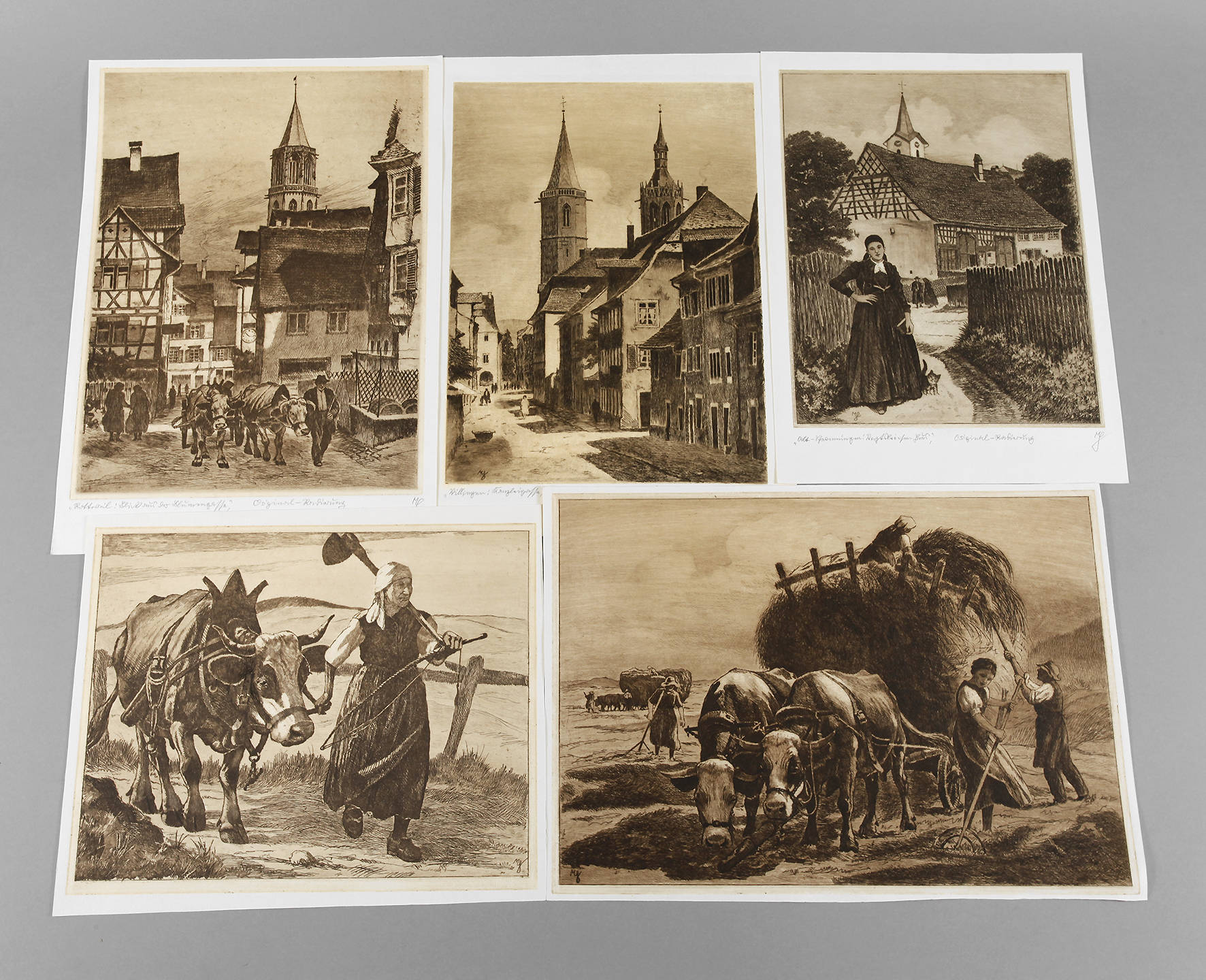 Fünf Radierungen Schwarzwald