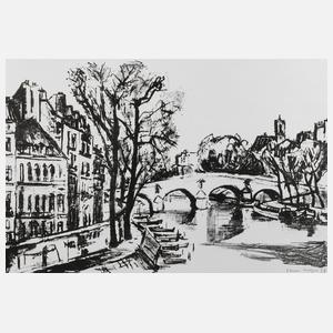 Tom Hops, Stadtlandschaft mit Brücke