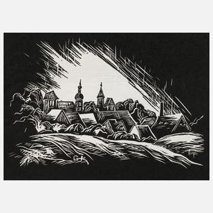 Linolschnitt ”Rittergut”