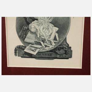 Marquis Franz von Bayros, Exlibris Deneke