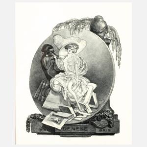 Marquis Franz von Bayros, Exlibris Deneke