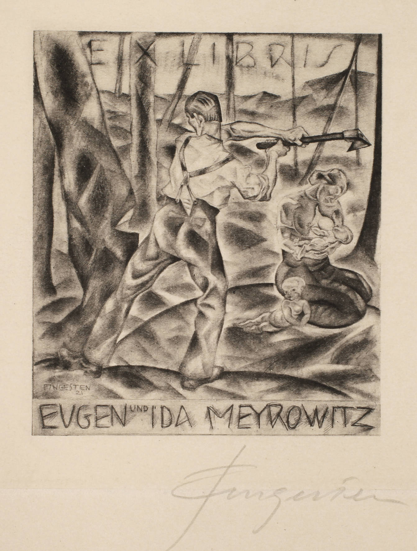 Michael Fingesten, Exlibris Eugen und Ida Meyrowitz