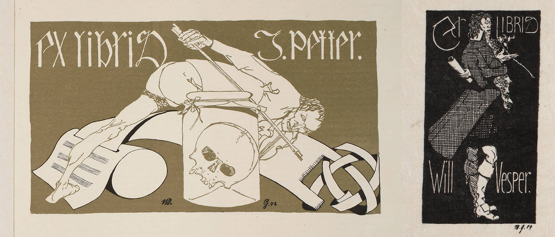 Prof. Willi Geiger, zwei Exlibris