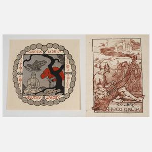 Prof. Emil Orlik, zwei Exlibris