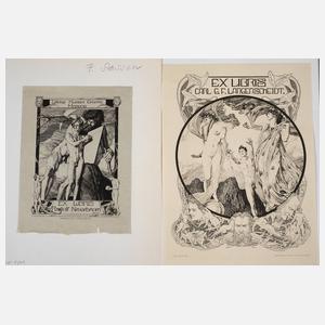 Prof. Franz Stassen, zwei Exlibris