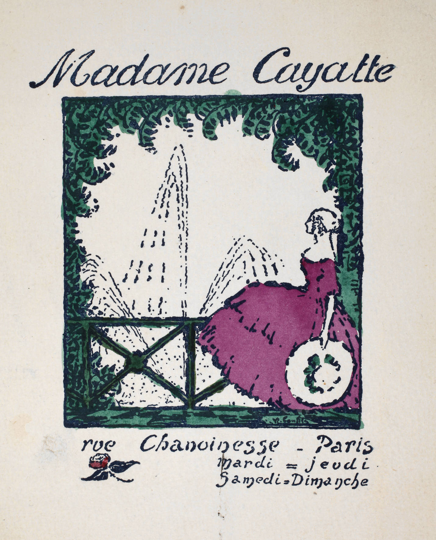 Prof. Robert Bonfils, Geschäftsadresse Madame Cayatte