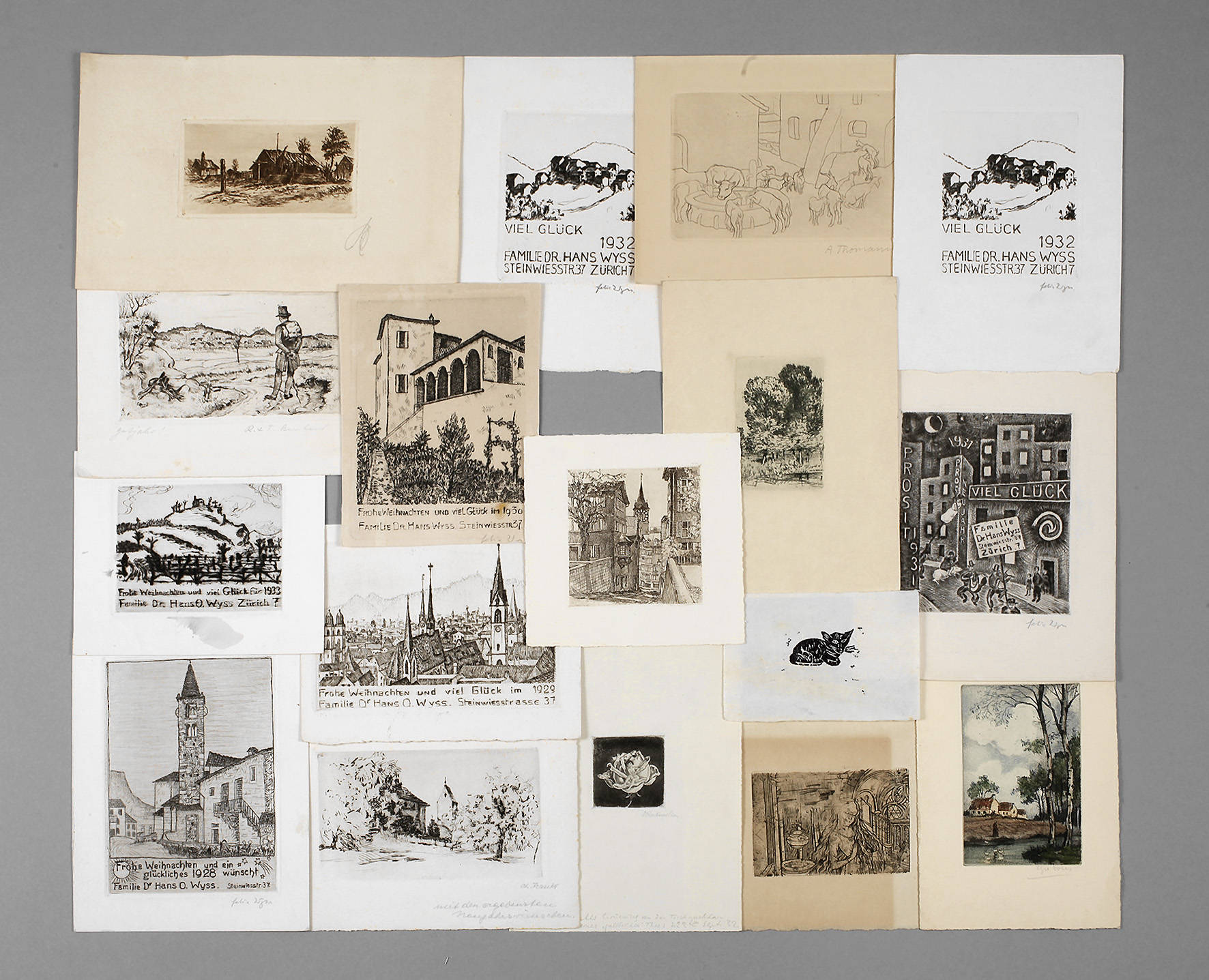 Konvolut Radierungen