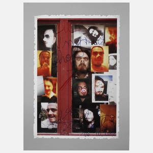 Jonathan Meese, Kunstpostkarte mit Autograph