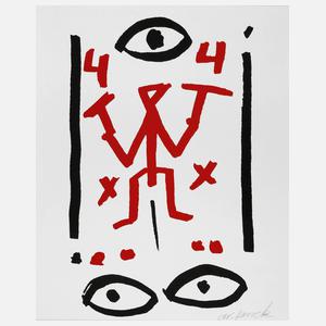 A. R. Penck, Plakat abstrakte Komposition