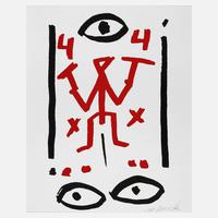 A. R. Penck, Plakat abstrakte Komposition111