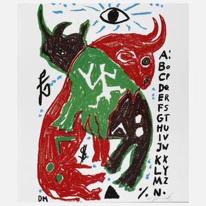 A. R. Penck, Plakat abstrakte Komposition