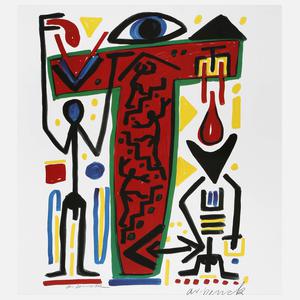 A. R. Penck, Plakat abstrakte Komposition