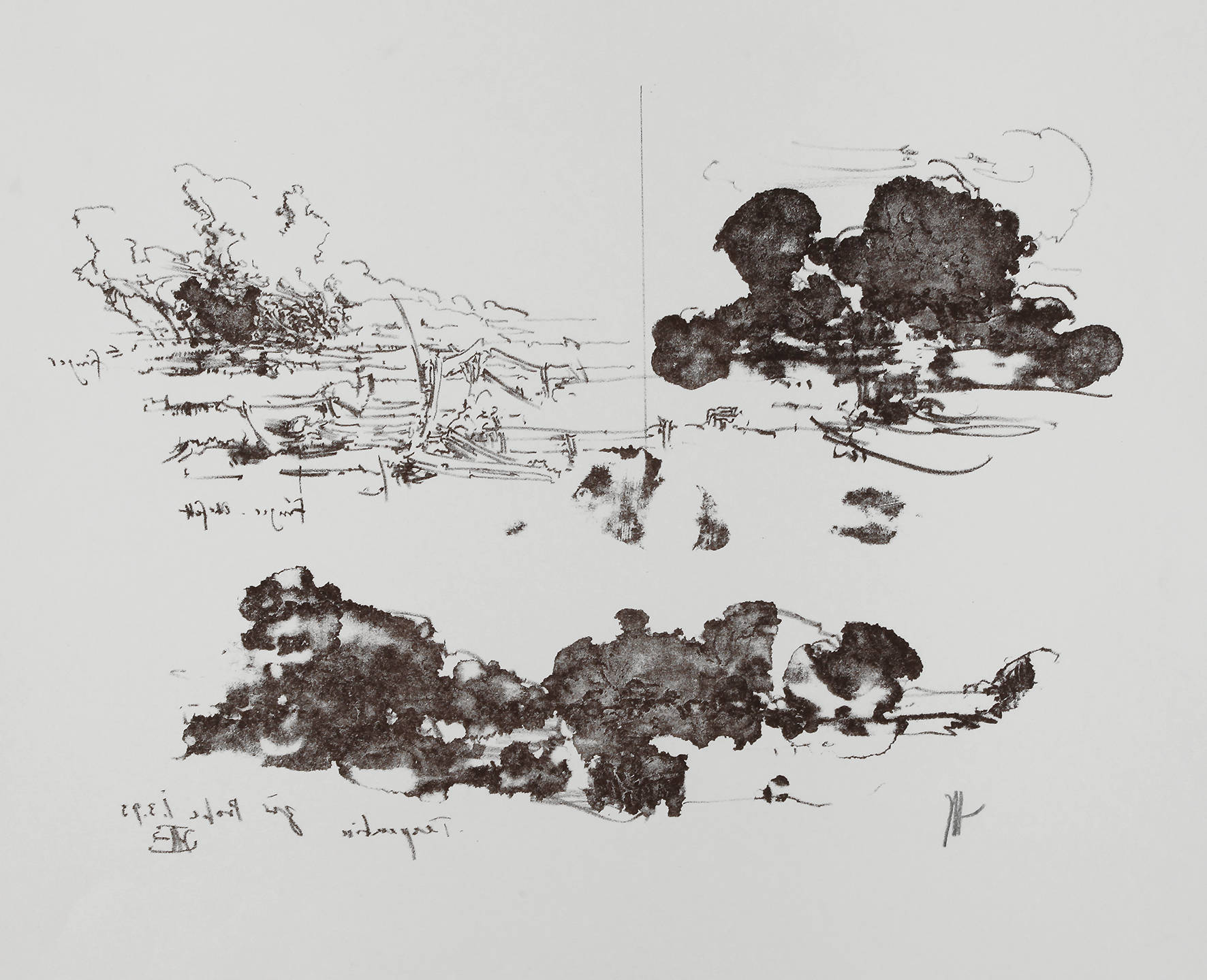 Horst Janssen, Landschaftsstudienblatt