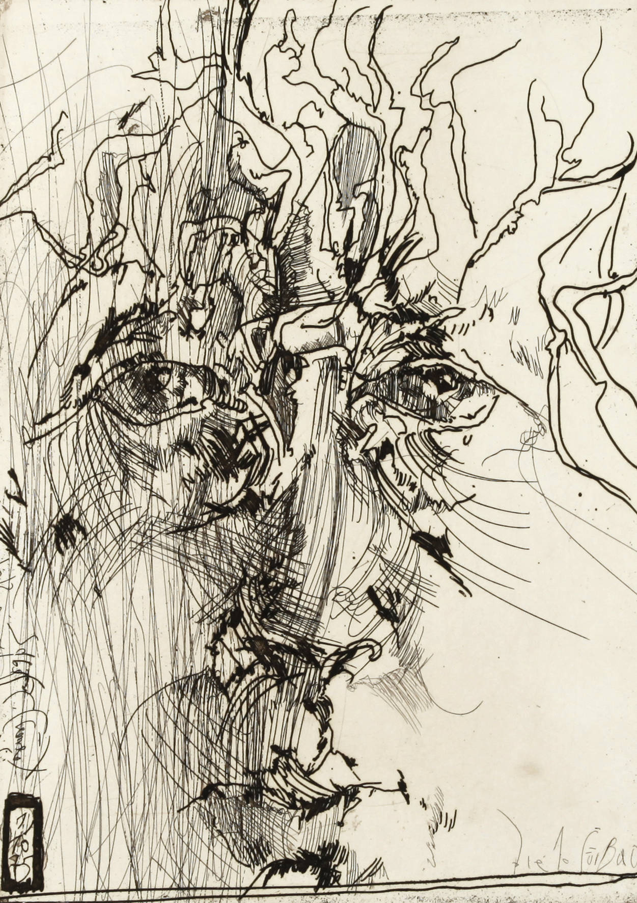 Horst Janssen, Selbstportrait