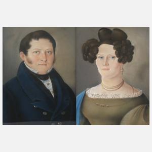 Aloys Krüger, Paar Biedermeierportraits
