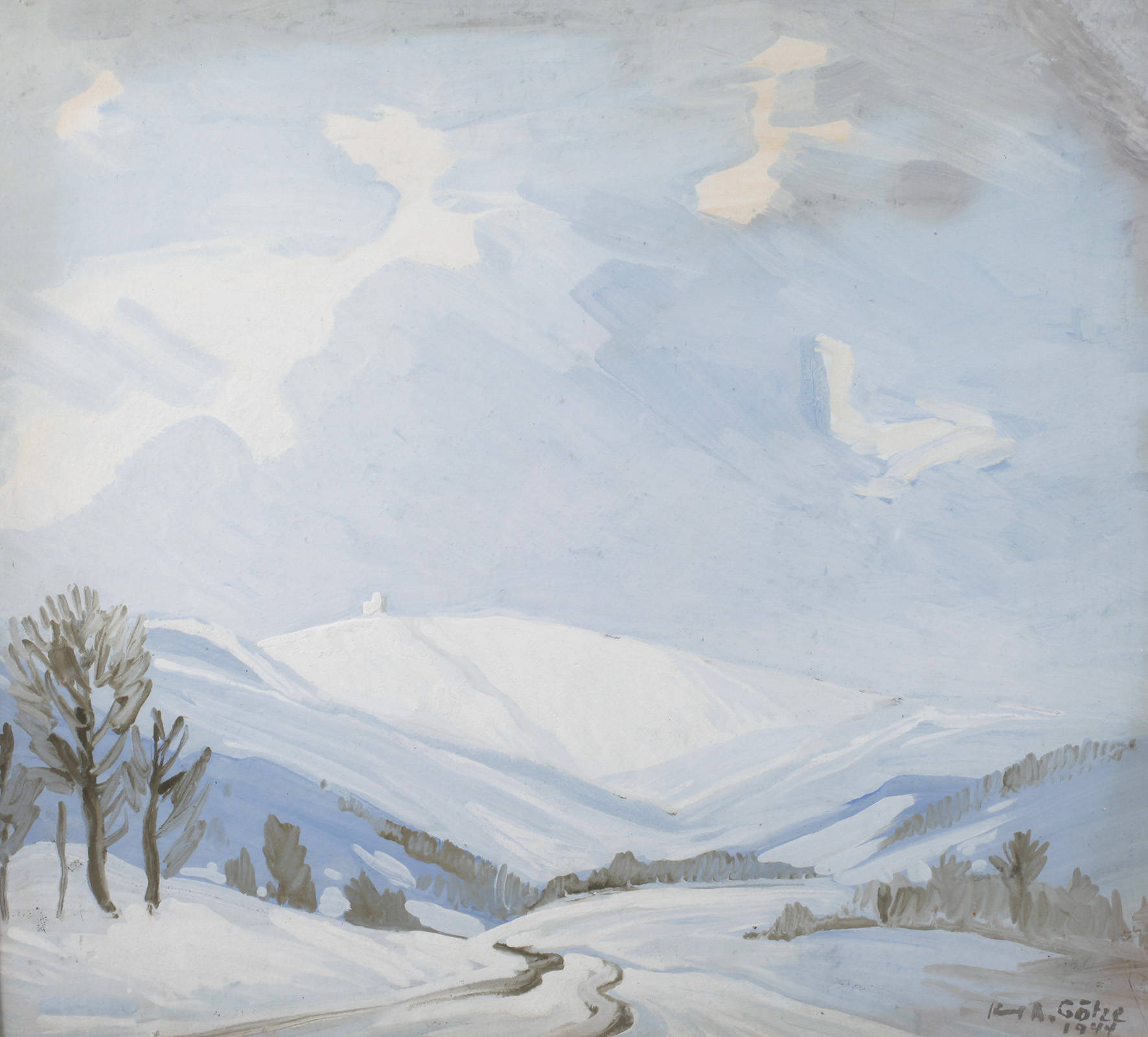 Karl Alexander Götze, Riesengebirge im Winter